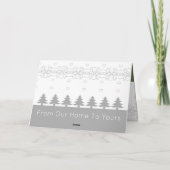 Modern En Eenvoudig Kerstmis Feestdagen Kaart (Achterkant)