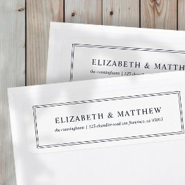 Modern en eenvoudig retouradres etiket