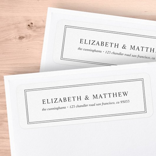 Modern en eenvoudig retouradres etiket