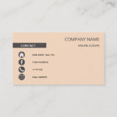 Modern en eenvoudig visitekaartje (Achterkant)