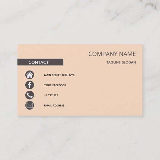 Modern en eenvoudig visitekaartje (Achterkant)