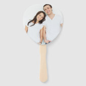 Modern en Elegant Aangepast fotohuwelijk Handwaaier (Voorkant)