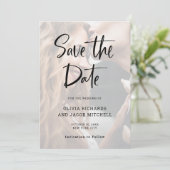 Modern en Elegant | Aangepast fotohuwelijk Save The Date (Staand voorkant)