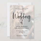 Modern en Elegant | Aangepaste fotobruiloft Kaart (Voorkant)