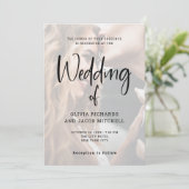 Modern en Elegant | Aangepaste fotobruiloft Kaart (Staand voorkant)