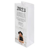 Modern en Elegant Afstudeercadeau Wijn Cadeautas (Achterkant Gekanteld)