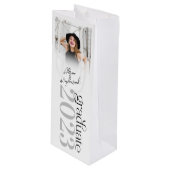 Modern en Elegant Afstudeercadeau Wijn Cadeautas (Voorkant Gekanteld)