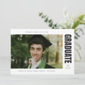 Modern en elegant Afstuderen Aankondiging (Staand voorkant)
