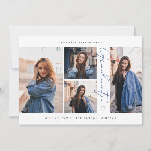 Modern en elegant Afstuderen Aankondiging (Voorkant)