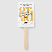 Modern en elegant Afstuderen Handwaaier (Achterkant)