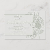 Modern en Elegant Bloemen Boquet Details Kaart (Voorkant)