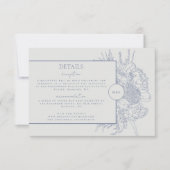 Modern en Elegant Bloemen Boquet Details Kaart (Voorkant)