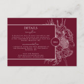 Modern en Elegant Bloemen Boquet Details Kaart (Voorkant)