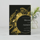 Modern en Elegant Bloemenboeket Save the Date Folie Uitnodiging (Staand Voorkant)