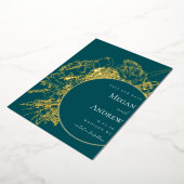 Modern en Elegant Bloemenboeket Save the Date Folie Uitnodiging (Gedraaid)