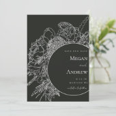 Modern en Elegant Bloemenboeket Save the Date Kaart (Staand voorkant)