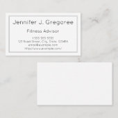 Modern en elegant Fitness Advisor Visitekaartje (Voorkant / Achterkant)