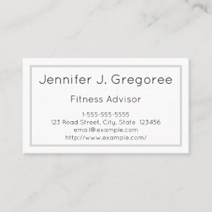 Modern en elegant Fitness Advisor Visitekaartje