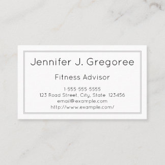 Modern en elegant Fitness Advisor Visitekaartje