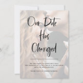 Modern en elegant | Foto Huwelijk Verandering van  Kaart (Voorkant)