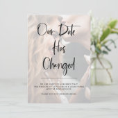 Modern en elegant | Foto Huwelijk Verandering van  Kaart (Staand voorkant)