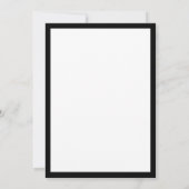 Modern en Elegant Huwelijk met Zwartrand Script Kaart (Achterkant)