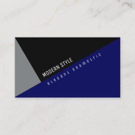 modern en elegant minimaal geometrisch blauw visitekaartje