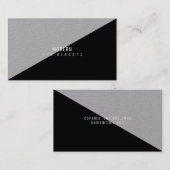 Modern en elegant minimaal zwart grijs visitekaartje (Voorkant / Achterkant)