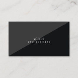 Modern en elegant minimaal zwart visitekaartje