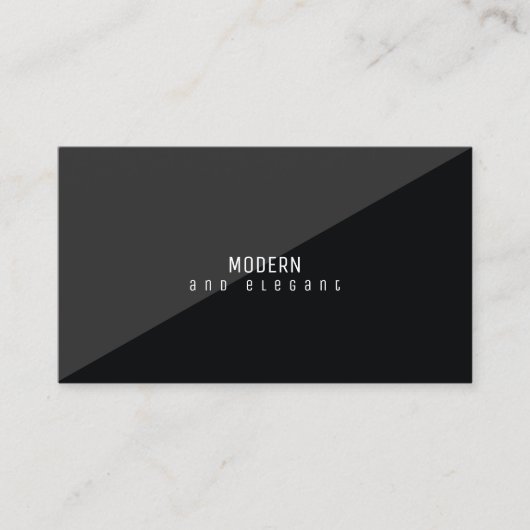 Modern en elegant minimaal zwart visitekaartje (Voorkant)