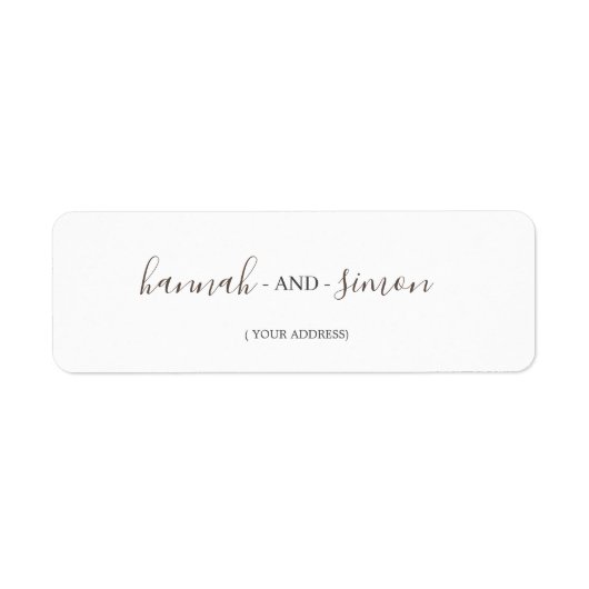 Modern en elegant minimalistisch gouden adres etiket (Voorkant)