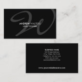 Modern en Elegant Monogram Visitekaartje (Voorkant / Achterkant)