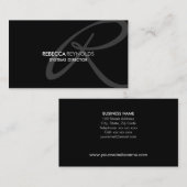 Modern en Elegant Monogram Visitekaartje (Voorkant / Achterkant)