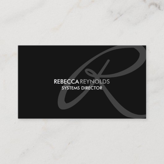 Modern en Elegant Monogram Visitekaartje (Voorkant)