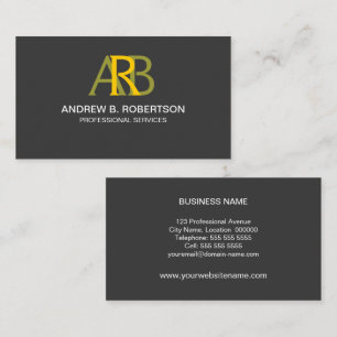 Modern en Elegant Monogram Visitekaartje