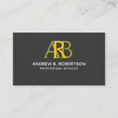 Modern en Elegant Monogram Visitekaartje (Voorkant)