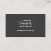 Modern en Elegant Monogram Visitekaartje (Achterkant)