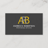 Modern en Elegant Monogram Visitekaartje (Voorkant)