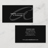 Modern en Elegant Monogram Visitekaartje (Voorkant / Achterkant)