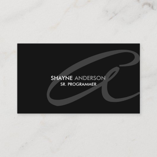 Modern en Elegant Monogram Visitekaartje (Voorkant)