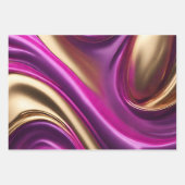 Modern en Elegant- Paarse Roze en Goud- Inpakpapier Vel (Voorkant 3)