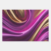 Modern en Elegant- Paarse Roze en Goud- Inpakpapier Vel (Voorkant 2)