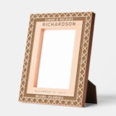 Modern en elegant patroonpaar gepersonaliseerd gegraveerde lijstjes (Links)