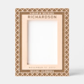 Modern en elegant patroonpaar gepersonaliseerd gegraveerde lijstjes (Voorkant)