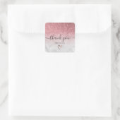 modern en elegant roos goud glitter marmer vierkante sticker (Tas)