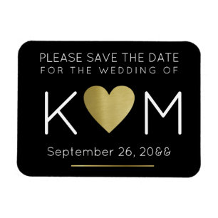 modern en elegant sparen de date verliefd-hart zwa magneet