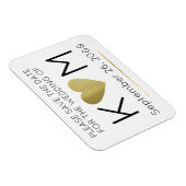 modern en elegant sparen de datum van het liefdesh magneet (Rechterzijde)