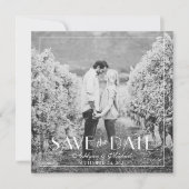 Modern en elegant, stijlvol vierkant huwelijk save the date (Voorkant)