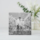 Modern en Elegant Stijlvol Vierkant Trouwen Save The Date (Staand voorkant)
