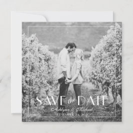 Modern en Elegant Stijlvol Vierkant Trouwen Save The Date